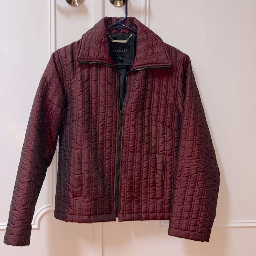 Express Quilted Water Resistant Zip Front Jacket